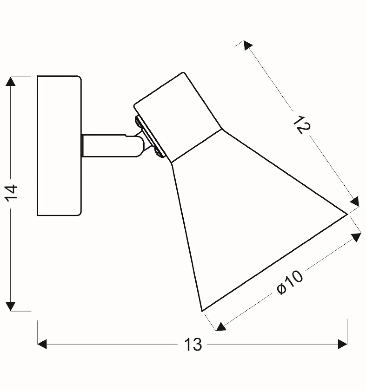 Sklep Kaja Minimalistyczny reflektor ścienny 21-70968 LESS | Kaja Oświetlenie