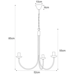 Sklep Kaja Minimalistyczny żyrandol w m kolorze K-4970 | Kaja Oświetlenie