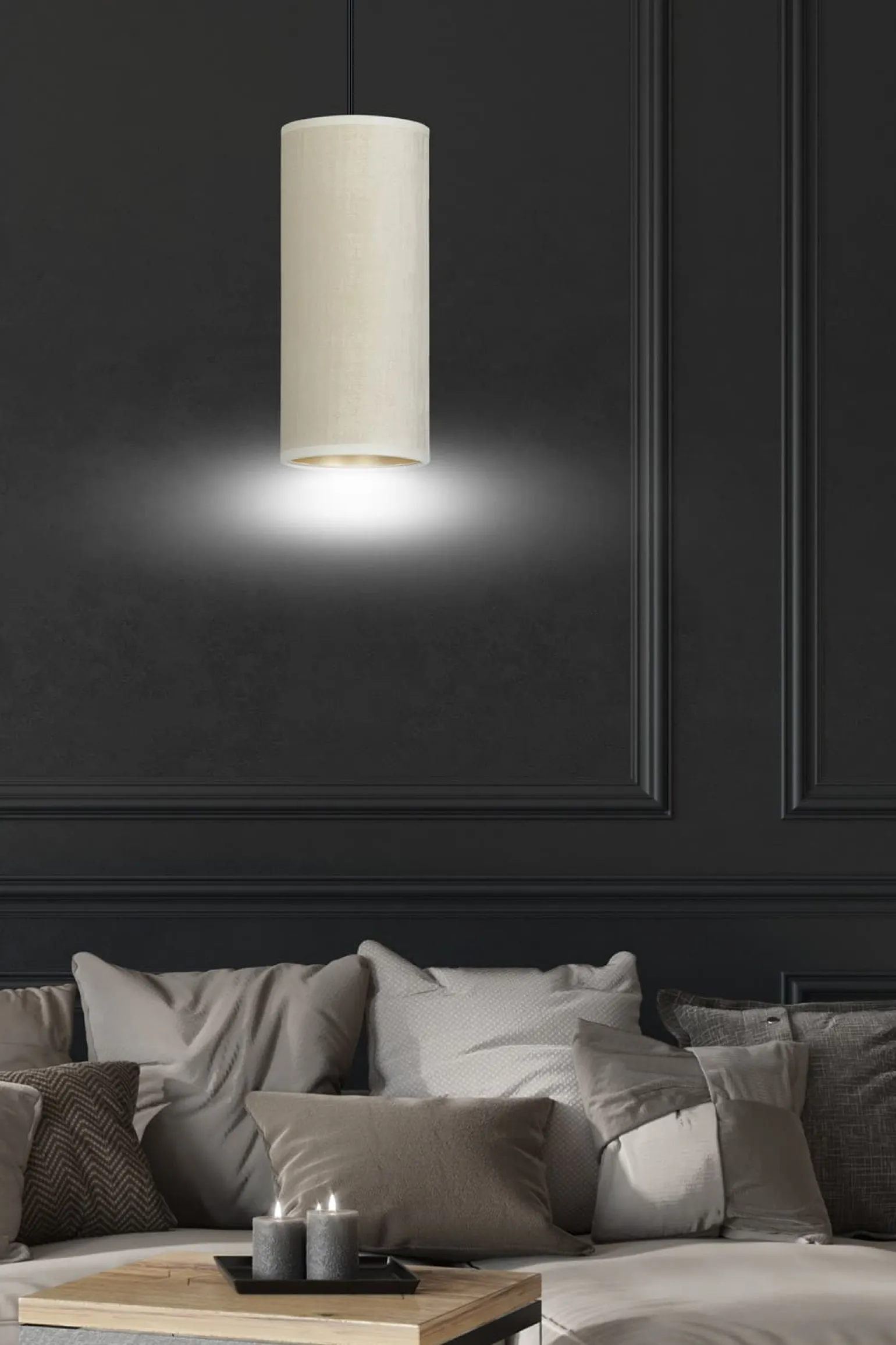 Sklep Kaja Minimalistyczny zwis z wąskim abażurem 1059/1 BENTE | Kaja Oświetlenie