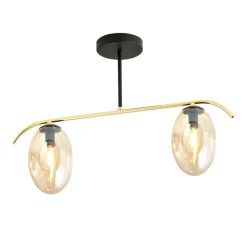 Online Miodowa lampa sufitowa z dwoma kloszami 1281/2 z serii FINES | Kaja Żyrandole Nowoczesne