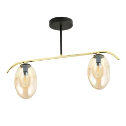 Online Miodowa lampa sufitowa z dwoma kloszami 1281/2 z serii FINES | Kaja Żyrandole Nowoczesne