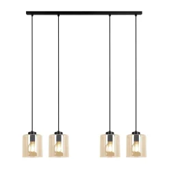 Outlet Miodowa lampa wisząca do przytulnej jadalni K-5571 z serii SORO Żyrandole Nowoczesne