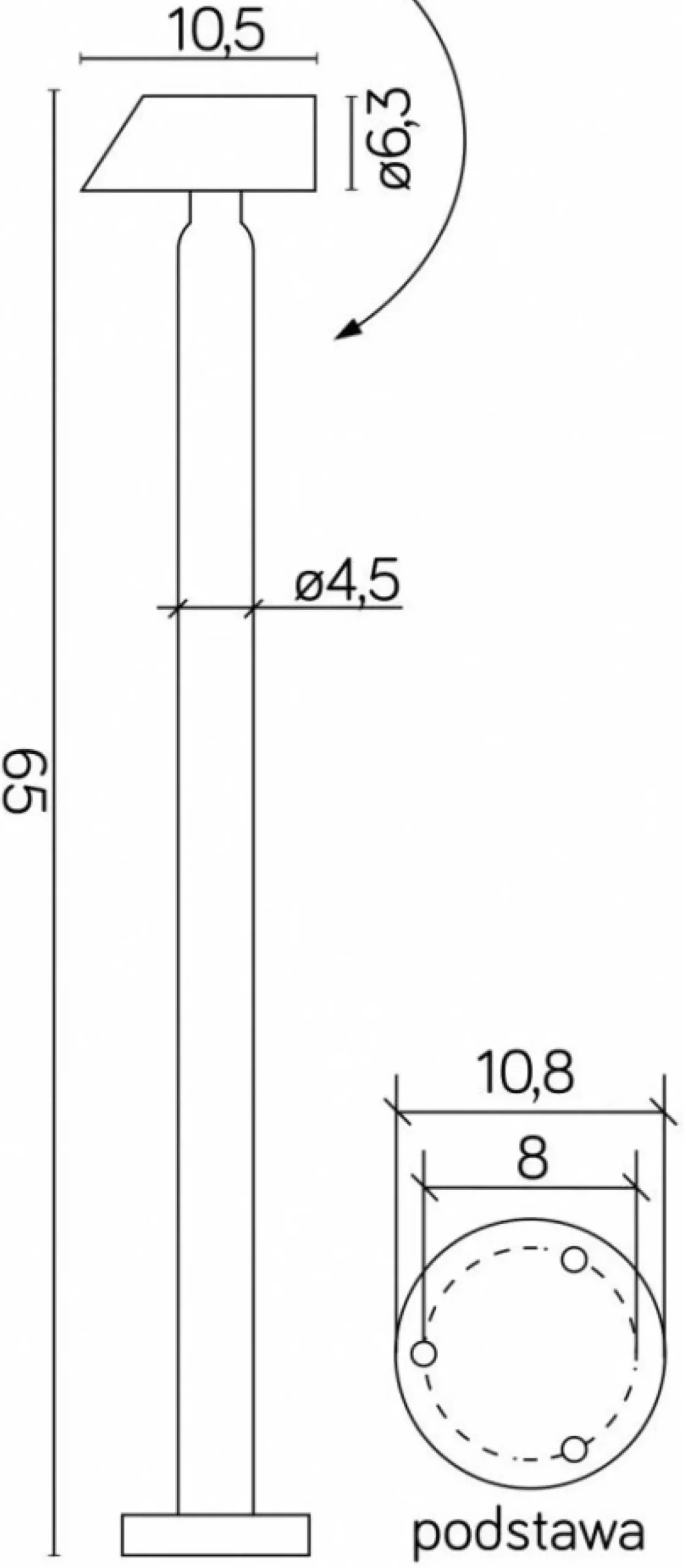 Sklep Kaja Modernistyczna lampa z regulacją kąta świecenia 1061-650 z serii SIGMA | Kaja Oś