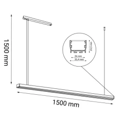 Clearance Modna lampa nad wyspę kuchenną 150cm 3000K ANT 1852 HIATE | Kaja Żyrandole Nowoczesne