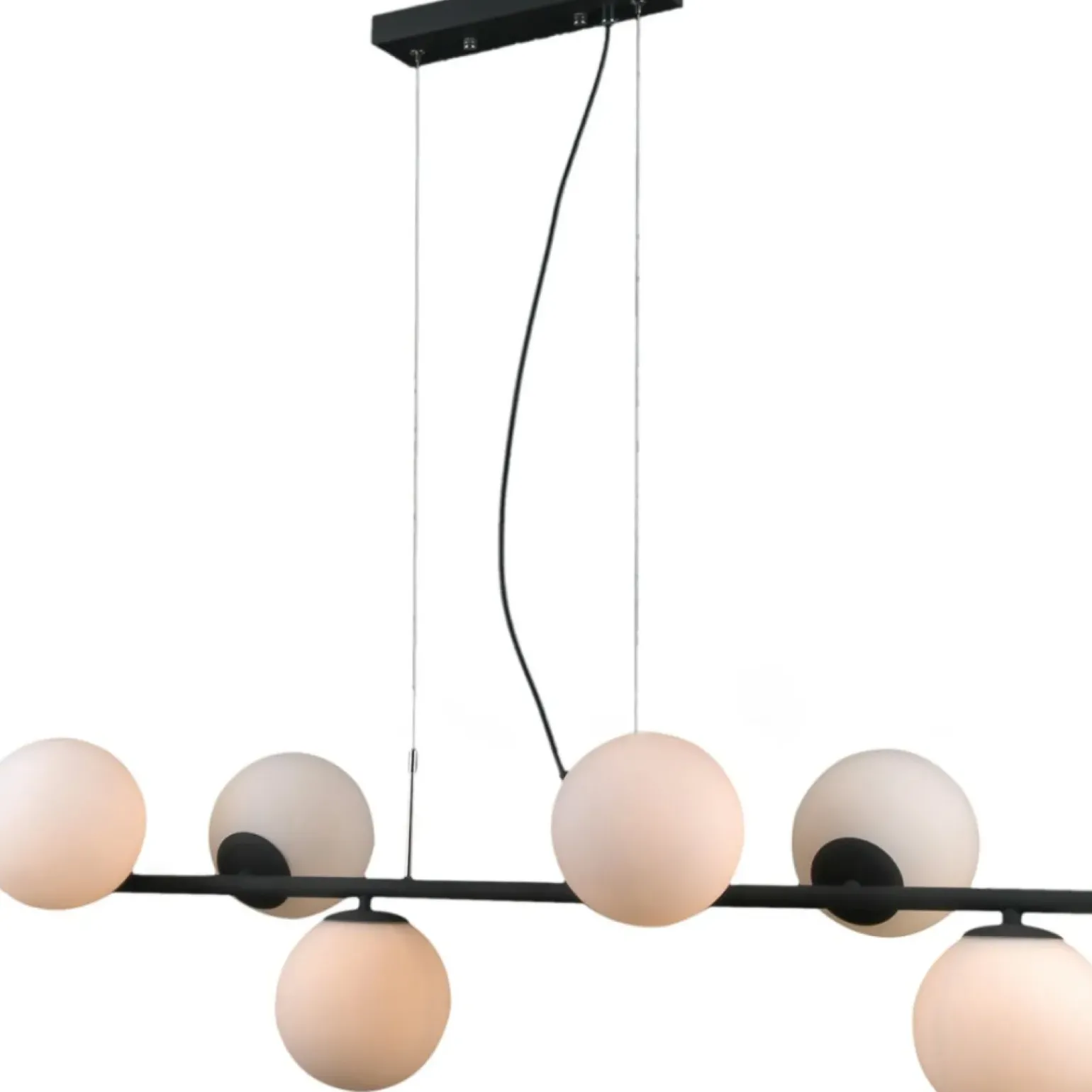 Store Molekularna, czarna lampa wisząca PND-5510-6-BK RADDI | Kaja Żyrandole Nowoczesne