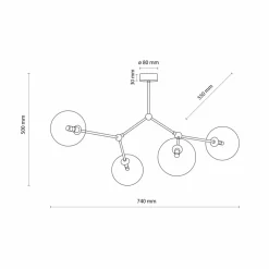Best Sale Molekularna lampa nad stół w jadalni TK 10070 FAIRY GOLD | Kaja Żyrandole Nowoczesne