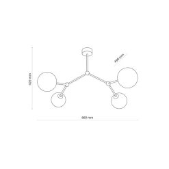 Best Molekularna lampa sufitowa do sypialni TK 4855 z serii FAIRY | Kaja Żyrandole Nowoczesne