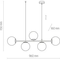 Cheap Molekularna lampa wisząca nad stół TK 6219 CELESTE | Kaja Oświetlenie Żyrandole Nowoczesne
