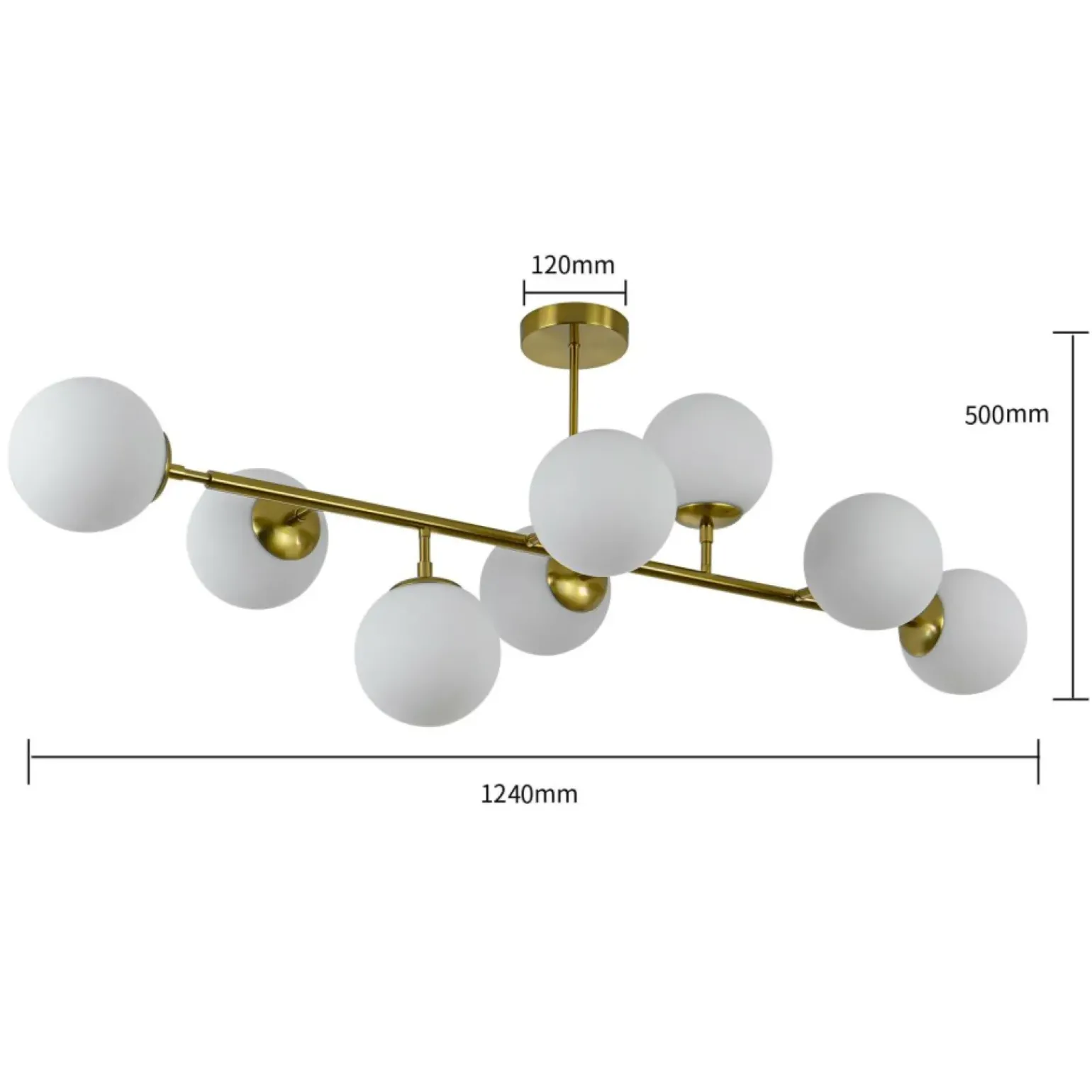 Clearance Molekularna, złota lampa nad stół LP-002/8P DORADO | Kaja Oświetlenie Żyrandole Nowoczesne