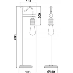 Sklep Kaja Mosiężna lampa stołowa, do biura DOUILLE-TL-AB z serii DOUILLE