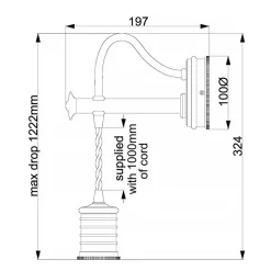 Sklep Kaja Mosiężny kinkiet ścienny z kloszem DOUILLE1-AB z serii DOUILLE