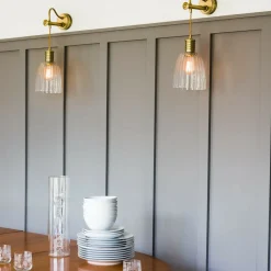 Sklep Kaja Mosiężny kinkiet ścienny z kloszem DOUILLE1-AB z serii DOUILLE