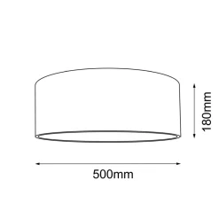 Sklep Kaja Naturalna lampa sufitowa, jutowy abażur ANT 1088 LAMEGO | Kaja