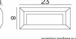 Sklep Kaja Natynkowa lampa ścienna, wbudowany LED 3W 2502A z serii MUR | Kaja Oświetlenie