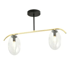 Hot Niebanalna, czarno-złota lampa sufitowa do salonu 1279/2 z serii FINES Żyrandole Nowoczesne