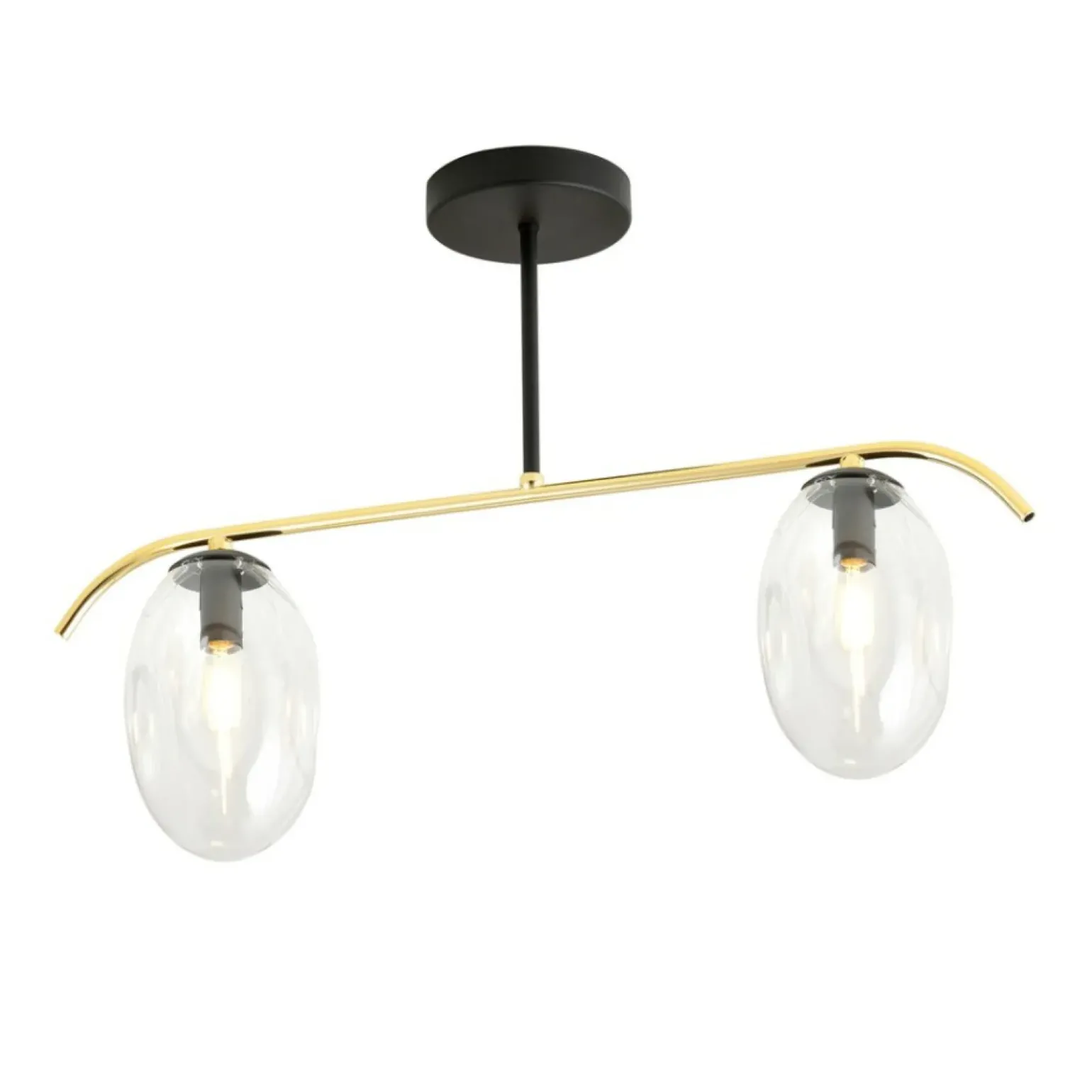 Hot Niebanalna, czarno-złota lampa sufitowa do salonu 1279/2 z serii FINES Żyrandole Nowoczesne