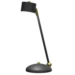 Sklep Kaja Niebanalna lampa biurkowa, czarno-złota MLP7764 z serii ARENA | Kaja Oświetlenie