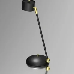 Sklep Kaja Niebanalna lampa biurkowa, czarno-złota MLP7764 z serii ARENA | Kaja Oświetlenie