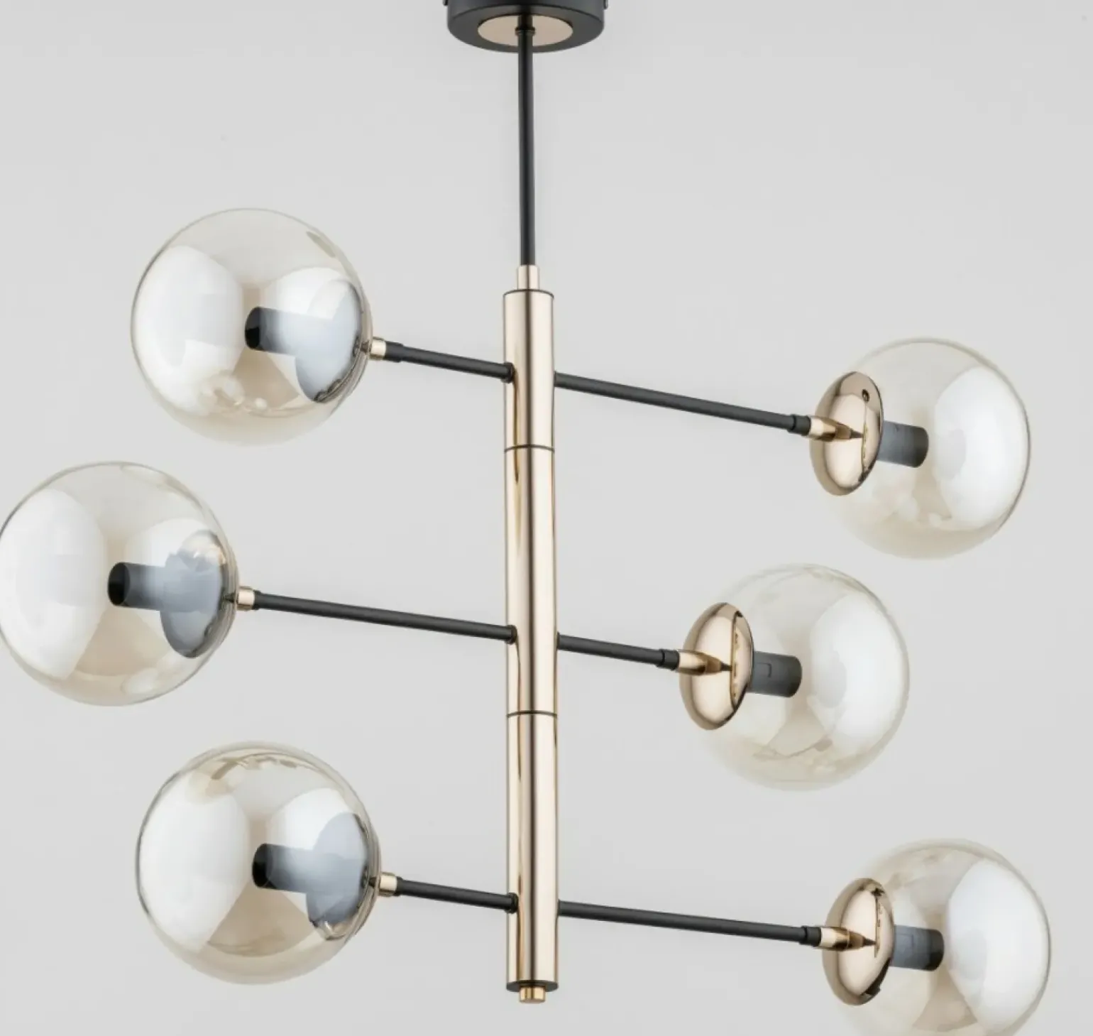 Store Niebanalna lampa sufitowa na 6 szklanych kloszy AL 63025 | Kaja Żyrandole Nowoczesne
