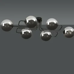 Store Niebanalna lampa sufitowa grafitowe klosze 832/6A | Kaja Oświetlenie Żyrandole Nowoczesne