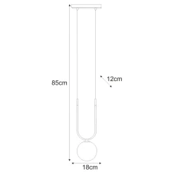 Flash Sale Niebanalna lampa wisząca z miodowym kloszem K-5595 z serii GOLDI Żyrandole Nowoczesne