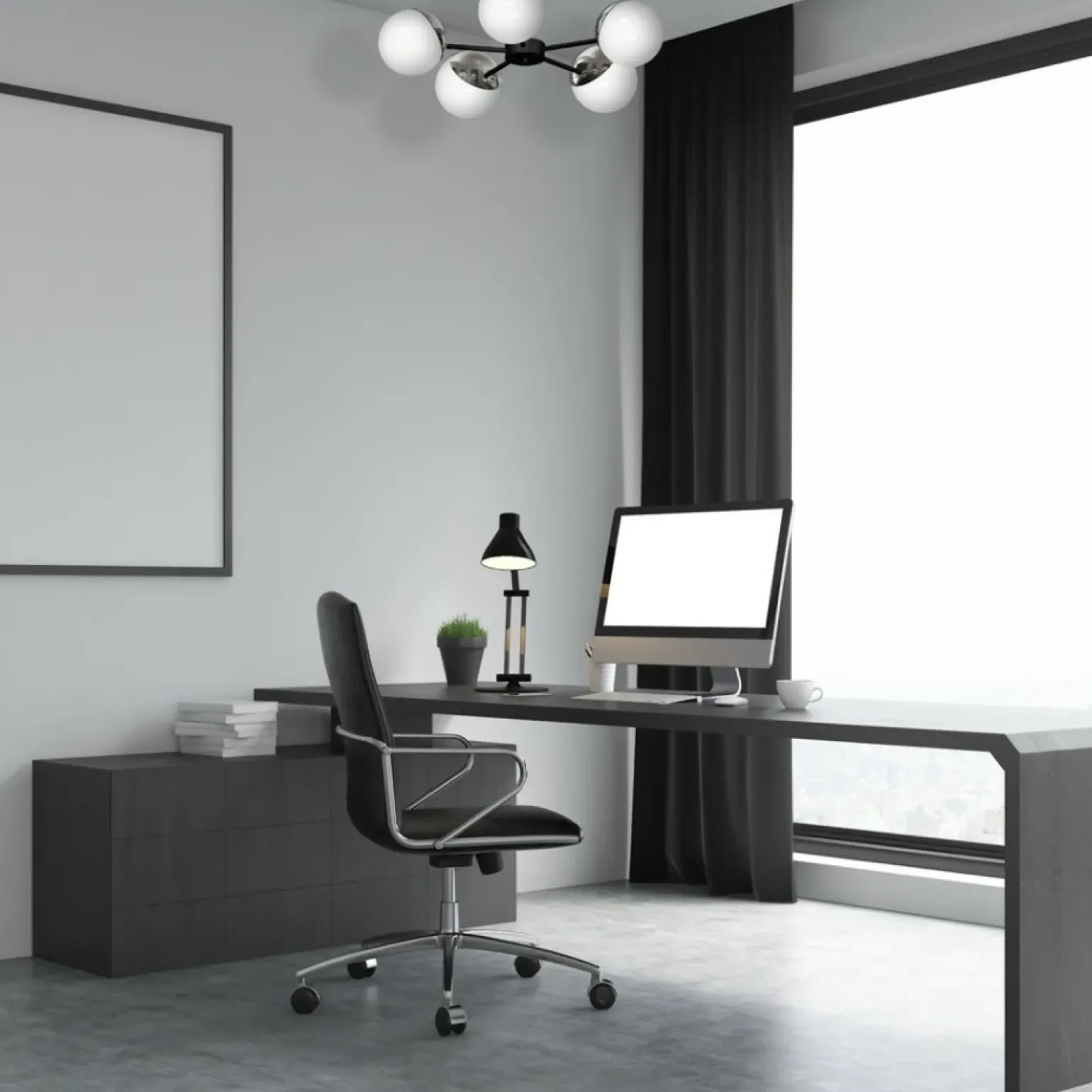 Discount Niebanalna lampa wisząca z pięcioma kloszami MLP8882 z serii SFERA | Kaja Oświet Żyrandole Nowoczesne