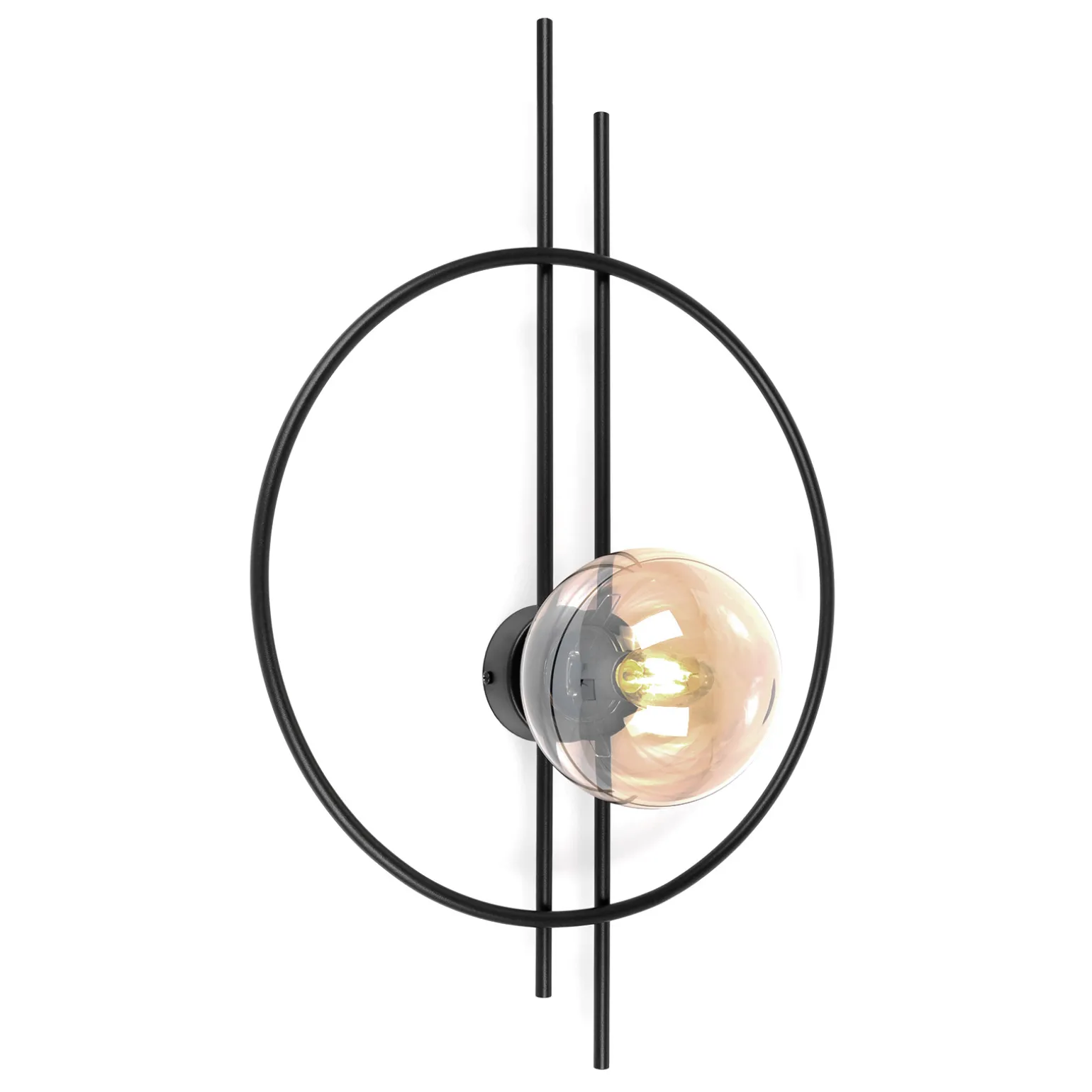 Sklep Kaja Niebanalny kinkiet z ozdobnym okręgiem i kloszem K-5346 z serii CORSA