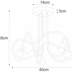 Fashion Niebieska, dziecięca lampa sufitowa K-4517 MALVA | Kaja Oświetlenie Żyrandole Nowoczesne