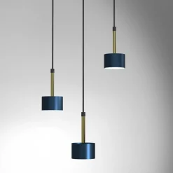 Sale Niebieska lampa wisząca do salonu, nad stolik MLP7774 z serii ARENA | Kaja Oświe Żyrandole Nowoczesne
