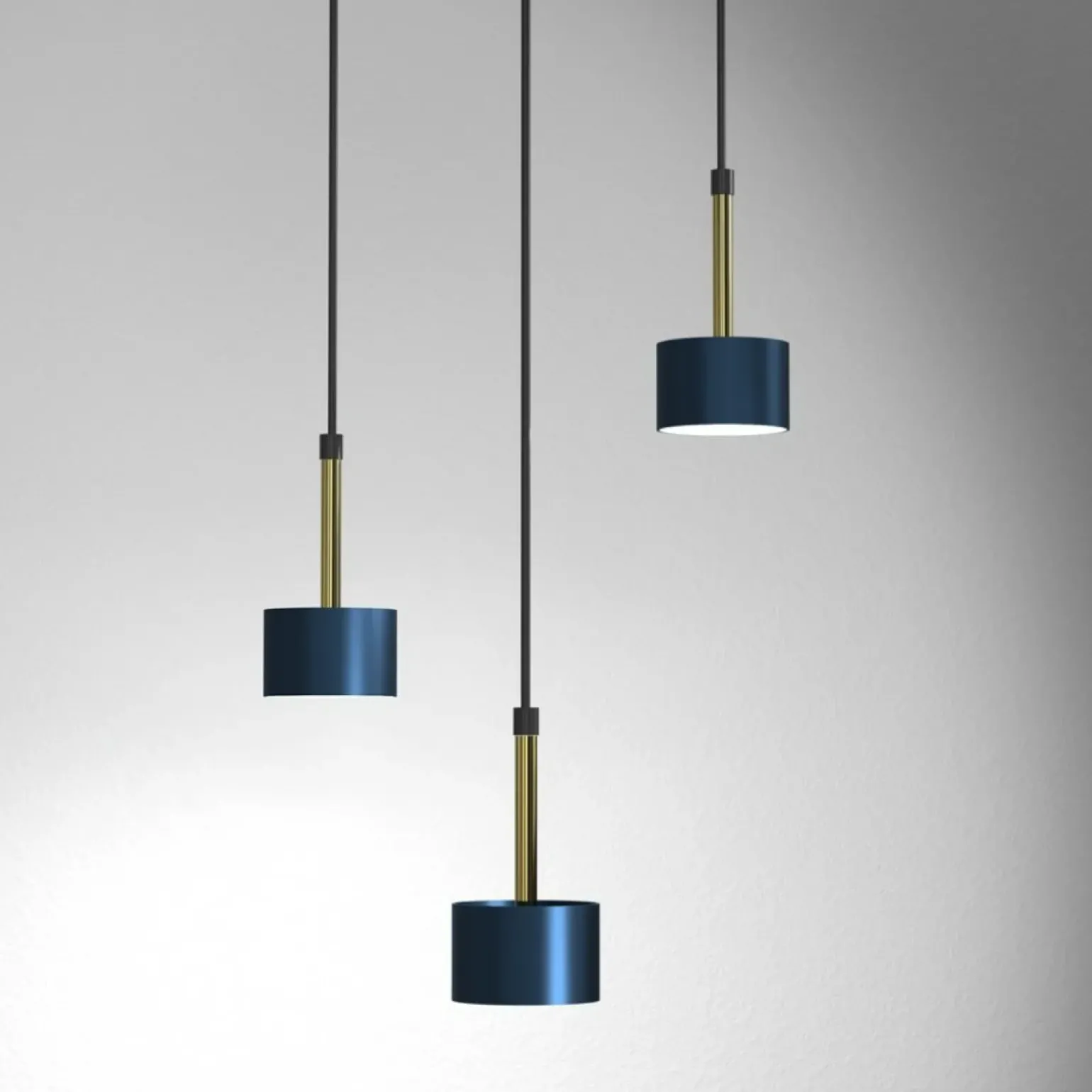 Sale Niebieska lampa wisząca do salonu, nad stolik MLP7774 z serii ARENA | Kaja Oświe Żyrandole Nowoczesne