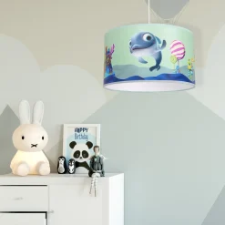 Sklep Kaja Niebieska lampa wisząca, rysunek rybki MLP6802 z serii DELFINKA FINKA | Kaja Ośw