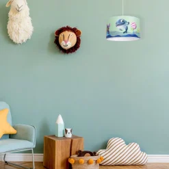 Sklep Kaja Niebieska lampa wisząca, rysunek rybki MLP6802 z serii DELFINKA FINKA | Kaja Ośw