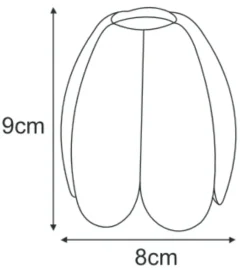 Sklep Kaja Niebieski, dekoracyjny klosz K-HP KWIATEK NIEBIESKI KLOSZ