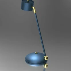 Sklep Kaja Niebiesko-złota lampka biurkowa, do biura MLP7776 z serii ARENA | Kaja Oświetlen