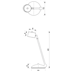 Sklep Kaja Niebiesko-złota lampka biurkowa, do biura MLP7776 z serii ARENA | Kaja Oświetlen