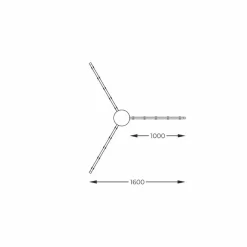 Flash Sale Nieregularna, stylowa lampa sufitowa LED ZM 20008-3X1BK BALBO | Kaja Żyrandole Nowoczesne