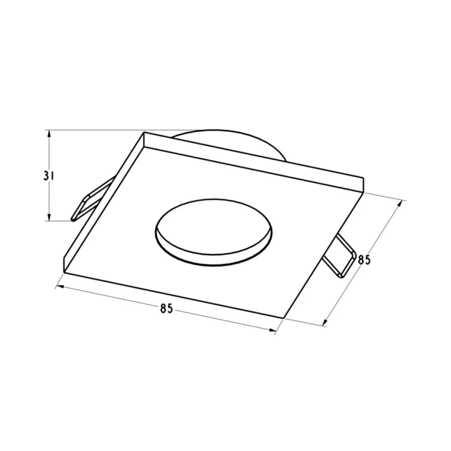 Sklep Kaja Nieruchome, kwadratowe oczko podtynkowe ARGU10-032-N z serii CHIPO