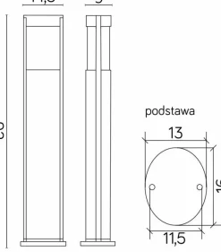 Sklep Kaja Niespełna metrowa lampa ogrodowa TO 3902-H 919 AL z serii ELIS | Kaja Oświetleni