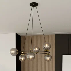 Cheap Niesymetryczna lampa wisząca z kloszami 1294/6 z serii AZURA Żyrandole Nowoczesne