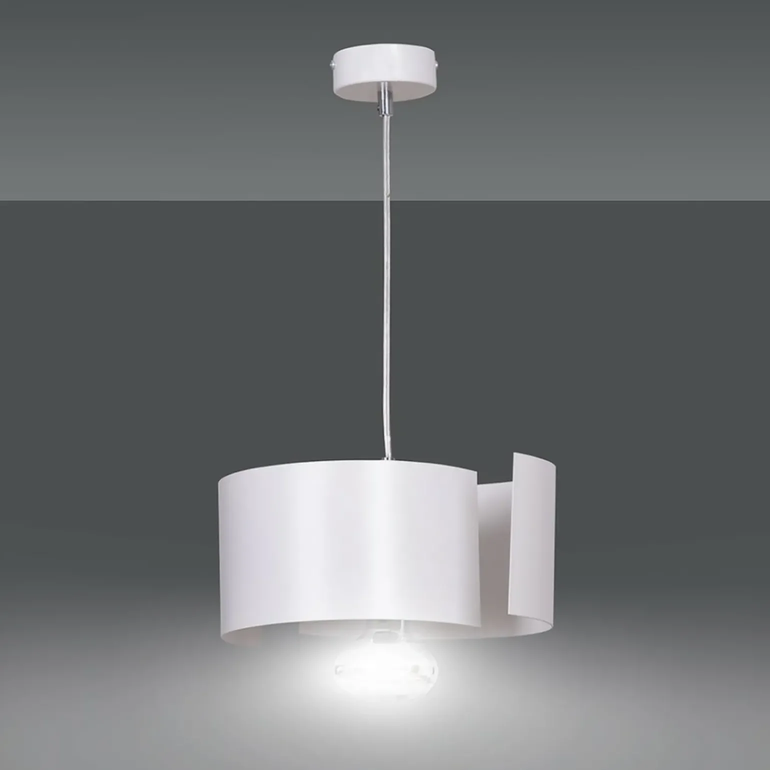 Discount Nietuzinkowa, biała lampa wisząca do kuchni 306/1 VIXON | Kaja Żyrandole Nowoczesne