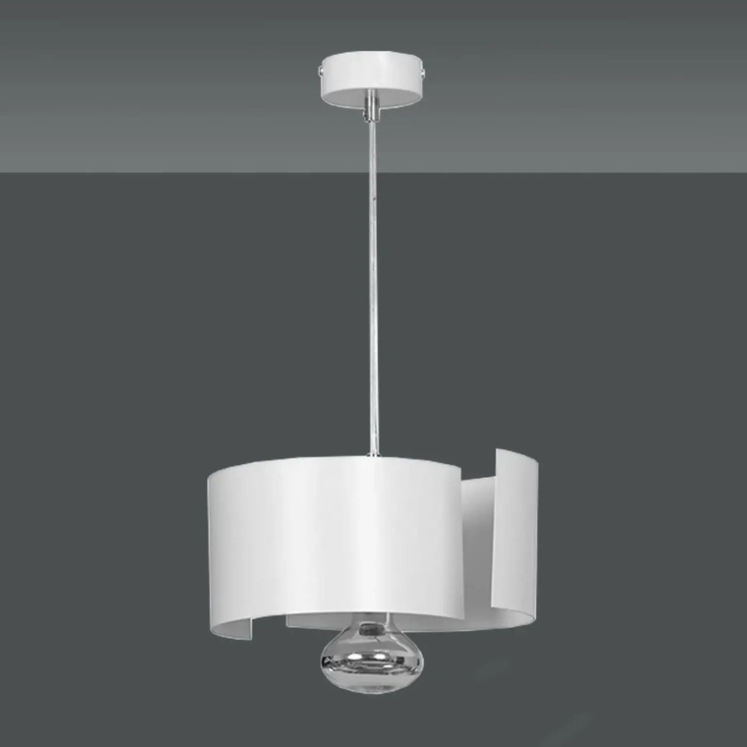 Discount Nietuzinkowa, biała lampa wisząca do kuchni 306/1 VIXON | Kaja Żyrandole Nowoczesne