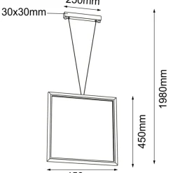 Best Nietuzinkowa, kwadratowa lampa wisząca LED ANT 5078 IKUNA | Kaja Żyrandole Nowoczesne