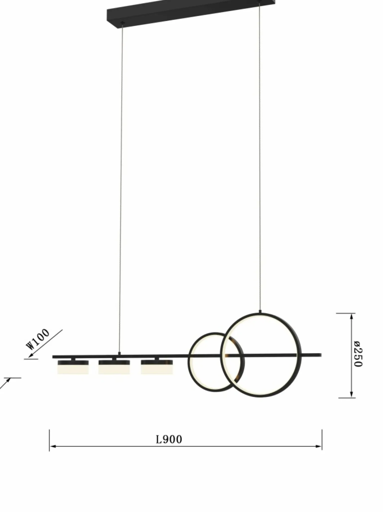 Shop Nietuzinkowa lampa LED nad stół w salonie WF 7030-502 MESSINA | Kaja Żyrandole Nowoczesne