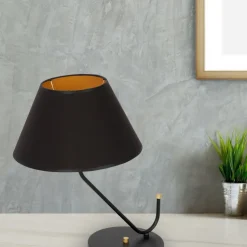 Sklep Kaja Nietuzinkowa lampa stołowa z czarnym abażurem MLP4914 z serii VICTORIA | Kaja Oś