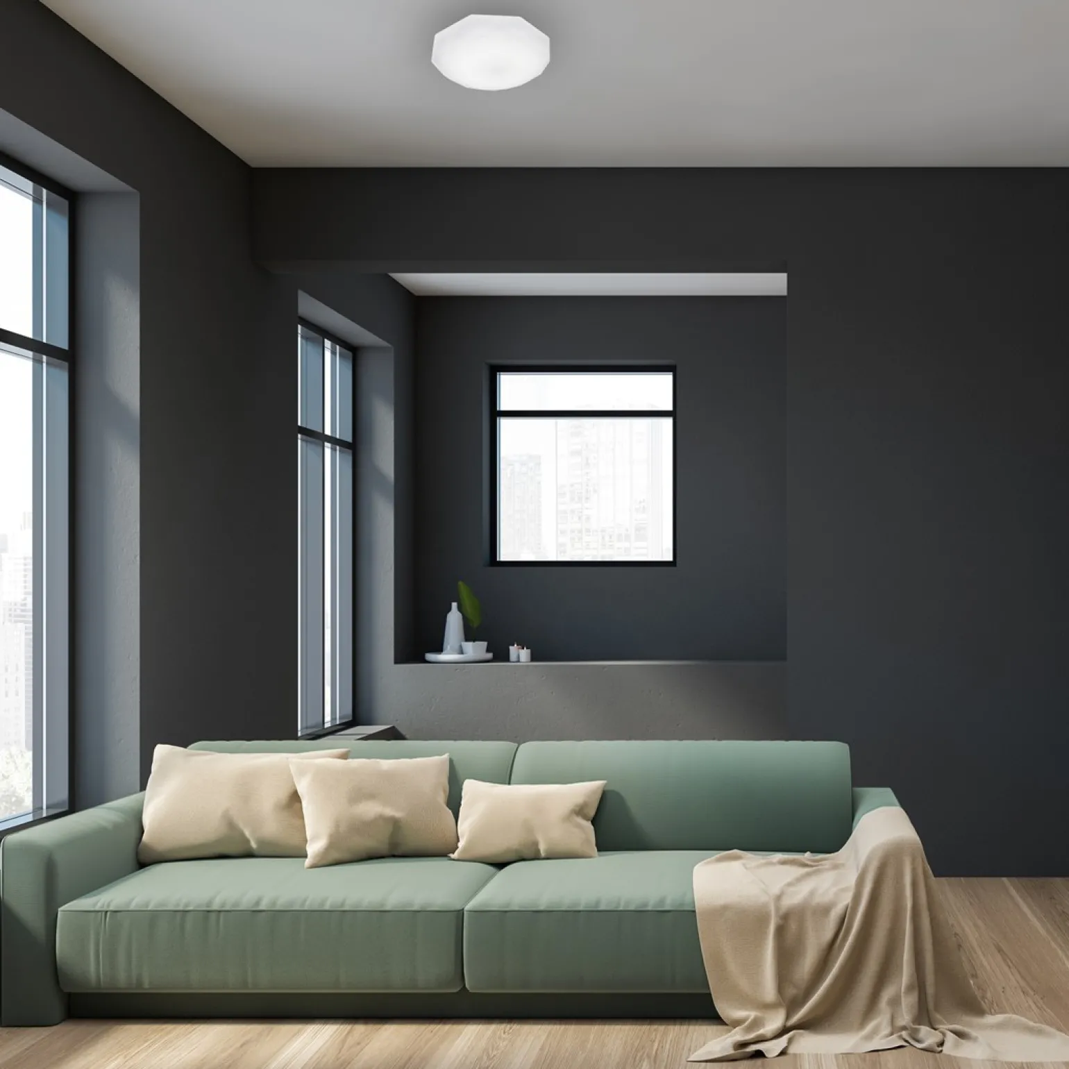 Sklep Kaja Nietuzinkowa lampa sufitowa LED do sypialni EK76188 HEX | Kaja