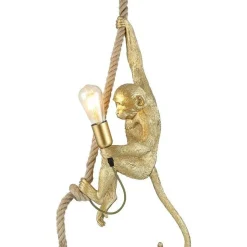 Best Nietuzinkowa, złota lampa wisząca małpa ABR-KAR-G MONKEY | Kaja Żyrandole Nowoczesne