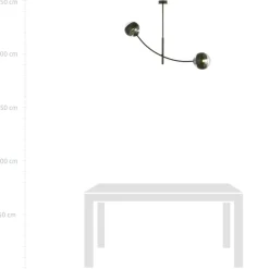 Online Nietypowa lampa sufitowa z dwoma kloszami 1101/2 HUNTER | Kaja Żyrandole Nowoczesne