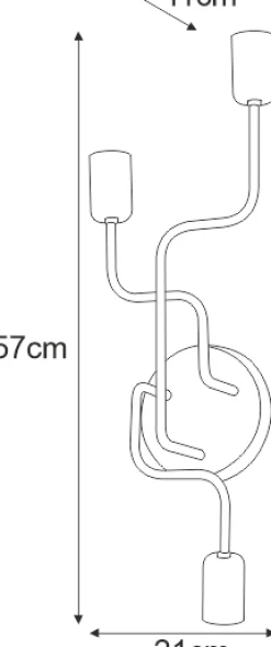 Sklep Kaja Niezwykły kinkiet z odsłoniętymi żarówkami K-4046 | Kaja Oświetlenie