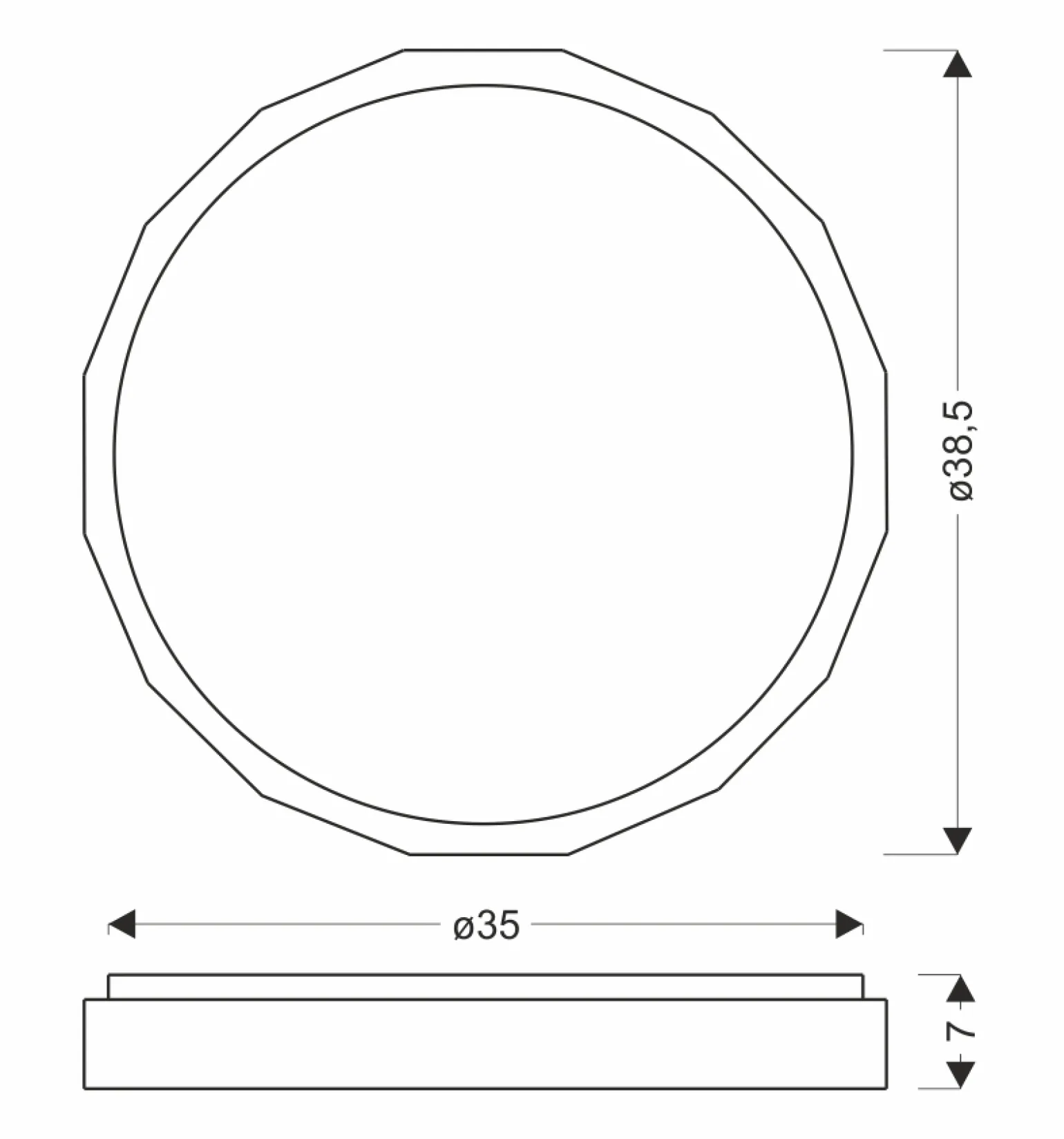 Sklep Kaja Niezwykły, ledowy plafon sufitowy do korytarza 13-17666 z serii CADIX | Kaja Ośw