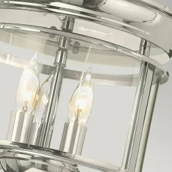 Sklep Kaja Niklowany plafon sufitowy, do korytarza HK-GENTRY-F-PN z serii GENTRY